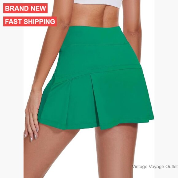 Women's Athletic Skort with Pockets Mesh Shorts Pleated Design for Tennis